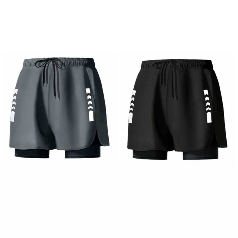 Short Pants Swimming Trunks Shorts Double Layer Men's Jogging Shorts Surfing