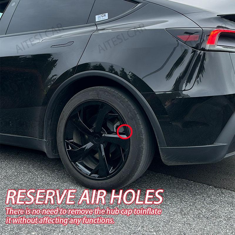 4PCS 19 Inch HubCap for Tesla Model Y Juniper 2026 Hubcap Performance Replacement 19''Crossflow Wheels Cover Full Rim Accessorie