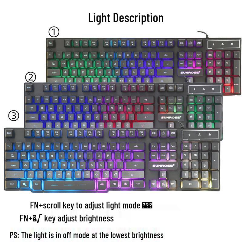 104-клавишная механическая клавиатура с подсветкой, русско-английская