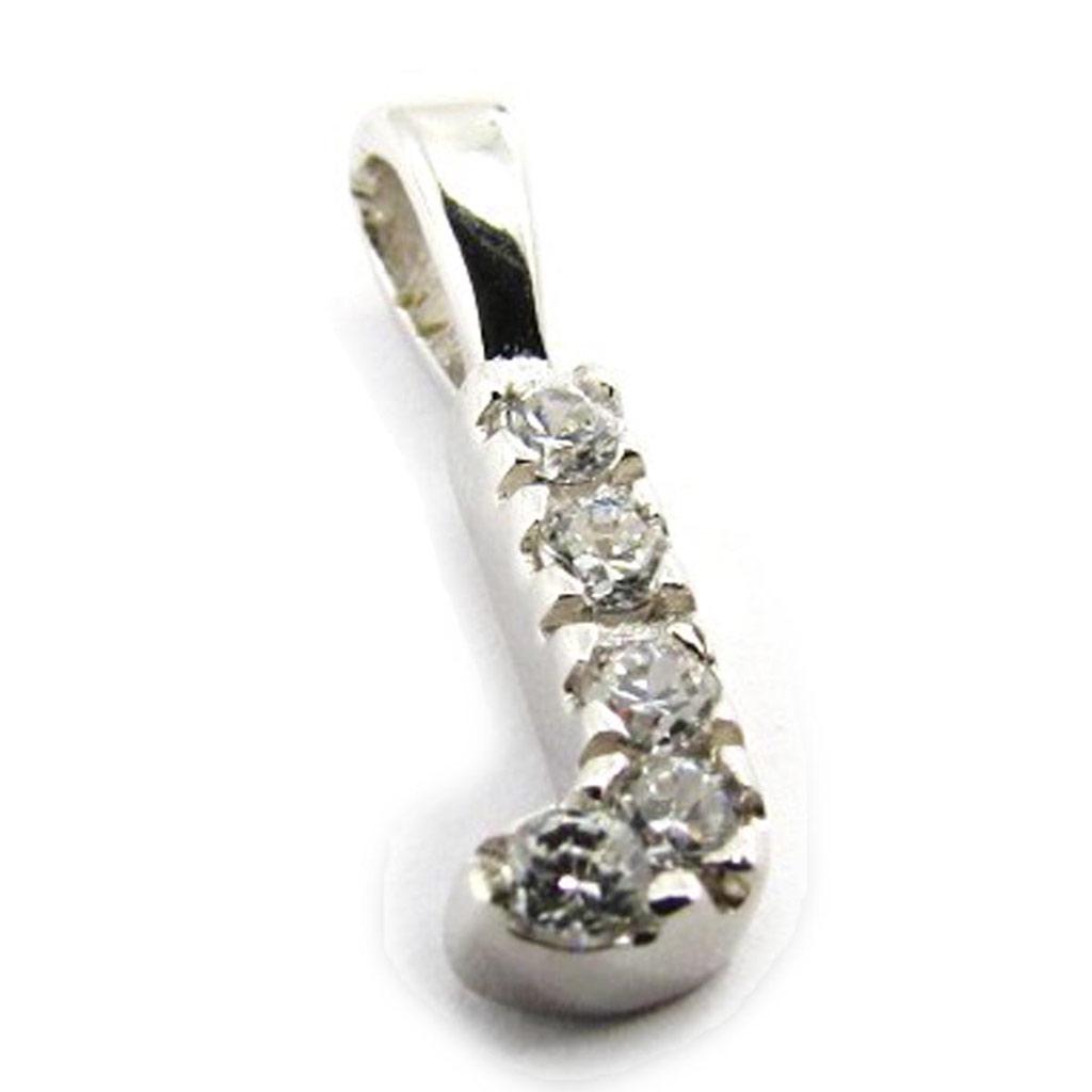 Les Trésors De Lily [J5295] - Подвеска с буквой J из белого золота