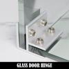 2Pcs L T Type Right Angle Glass Door Hinge Clamp Mirror Clip Shelf Holder Showcase Combination Connecting 6-12mm Glass Fitting