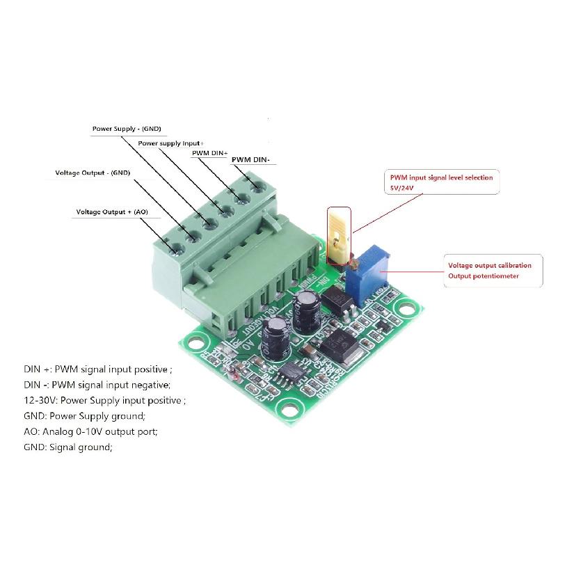 PWM to 0-10V Conversion Module Digital to Analog Module PLC Industrial Interface Conversion Module