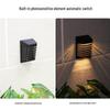 Square Striped Solar Outdoor Wall Light - Warm Glow