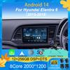 Автомобильное радио Android 14 для Hyundai Elantra 6 2015 2016 2017 2018 Мультимедийный видеоплеер GPS-навигация Разделенный экран DPS 360 камера