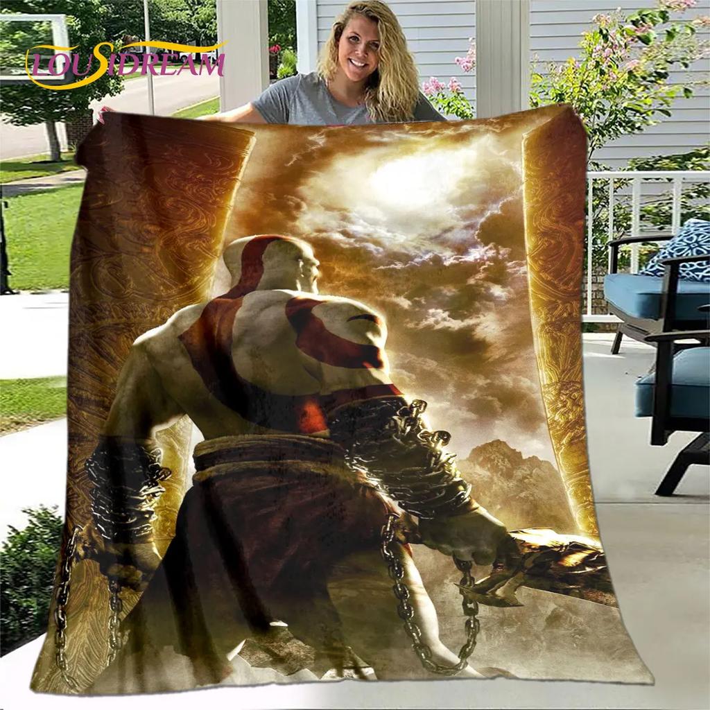 Мягкое плюшевое одеяло God of War для геймеров, фланелевое одеяло, одеяло для гостиной, спальни, кровати, дивана, чехол для пикника Bettdecke