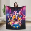 K-Pop Demon Hunters Super Warm Blanket Airplane Travel Plush Bedding Throws Fluffy Couch Chair Flannel Bedspread Sofa Bed Cover