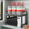Retractable Microwave Stand Expandable Oven Storage Shelf Spice Jars Rack  Baking Organization