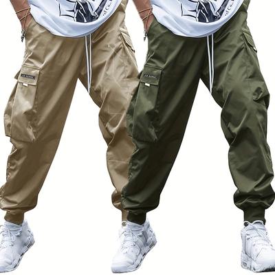 Высококачественный хлопок, модные повседневные брюки-карго Al, уличные брюки Harajuku, мужские спортивные брюки