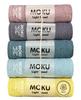 Набор из 5 полотенец для лица MOKU Kontex Imabari 33 x 100 см, сделано в Японии, праздничный подарок, синяя лимонная фея [Contex] (Розовый, Фиолетовый, Зеленый, Аквамарин,