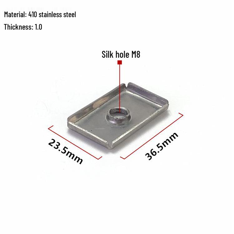 Соединитель квадратной трубы из нержавеющей стали с резьбовым отверстием для сборки стеллажа