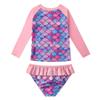 Swimsuit for Girls Two Piece Unicorn Mermaid Swimwear Child Long Sleeves Toddler Infant Baby Girl Bathing Suit Rash Guard Kids