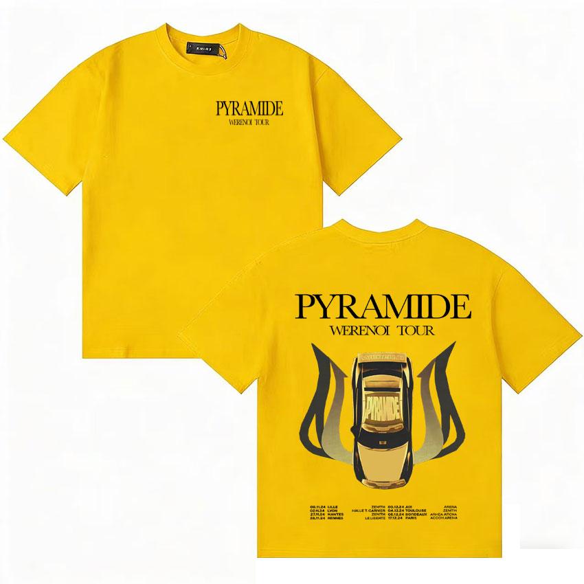 Rapper Werenoi Tour Pyramide Album Summer Harajuku Oversized Print Tshirts Unisexs Womens Retro Comfort Short Sleeve Clothes Unisex