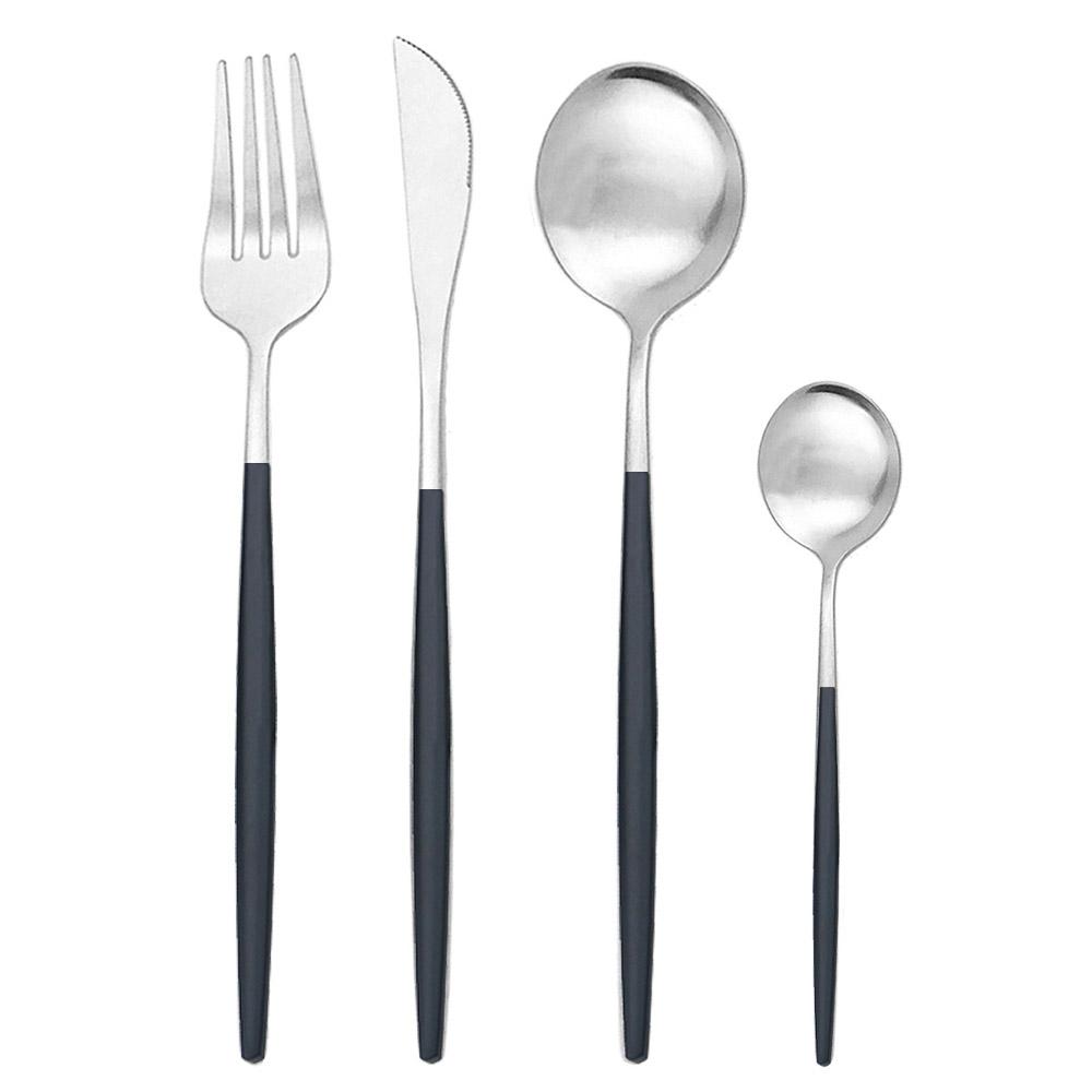 Gold Matte Cutlery 32Pcs/ Stainless Steel Dinnerware Set Cutlery Dinner Tableware Western Fork Set Dropshipping Silverware Set