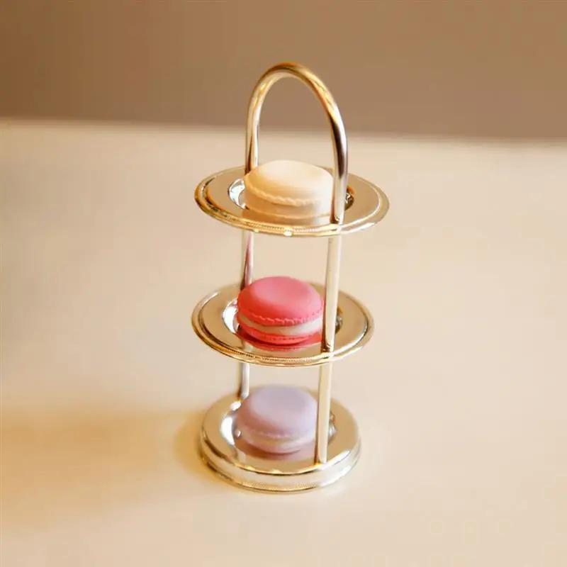 Подставка для сервировки Поднос для кексов Торт Десертная башня Тарелка для выпечки Держатель фруктов Многоуровневая свадебная стойка Послеобеденный чай 3 металлических пирога