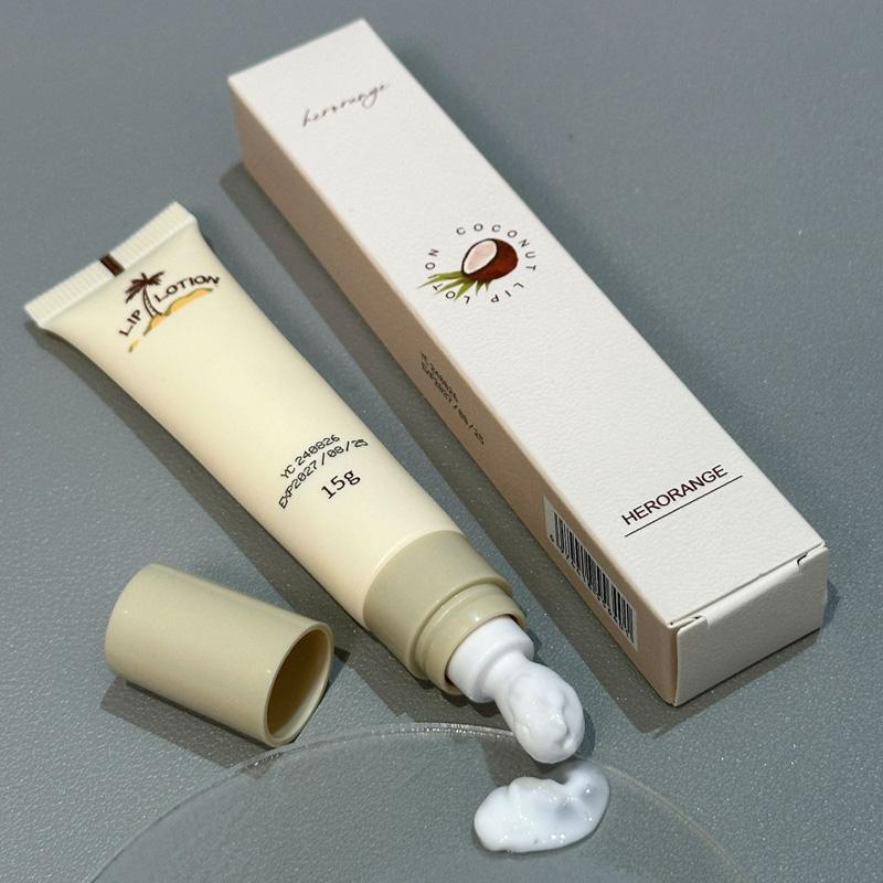 HERORANGE Natural Coconut Lip Milk Hydrating Lip Balm for Autumn/winter, Hydrating and Anti-cracking, Fades Lip Lines