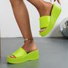 One-Strap Wedge Slippers for Women - New Korean Fashion Thick-Soled Women's Slippers