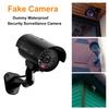 Fake Camera Outdoor Waterproof Security Bullet Dummy Camera Flashing Red LED Monitor Indoor Simulation CCTV Surveillance Camera