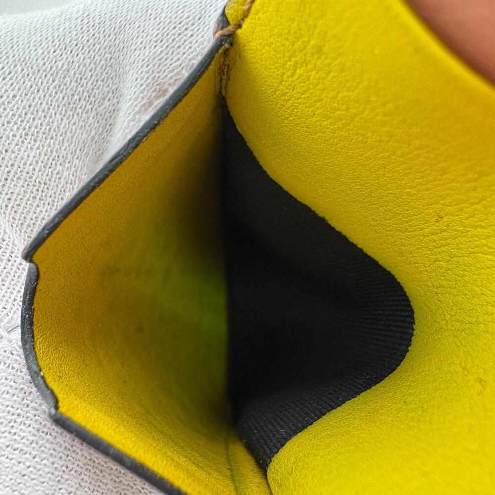 Loewe Футляр для фрагментов Кошелек для карт Карта Повтор анаграммы кожаный Кошелек для монет разноцветная кожа Женский Б/у