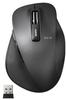 ELECOM Mouse Wireless L Size 5 Buttons with Back and Forward Quiet BlueLED Grip Master Black (Receiver Included) (Equipped Buttons) M-XGL10DBSBK