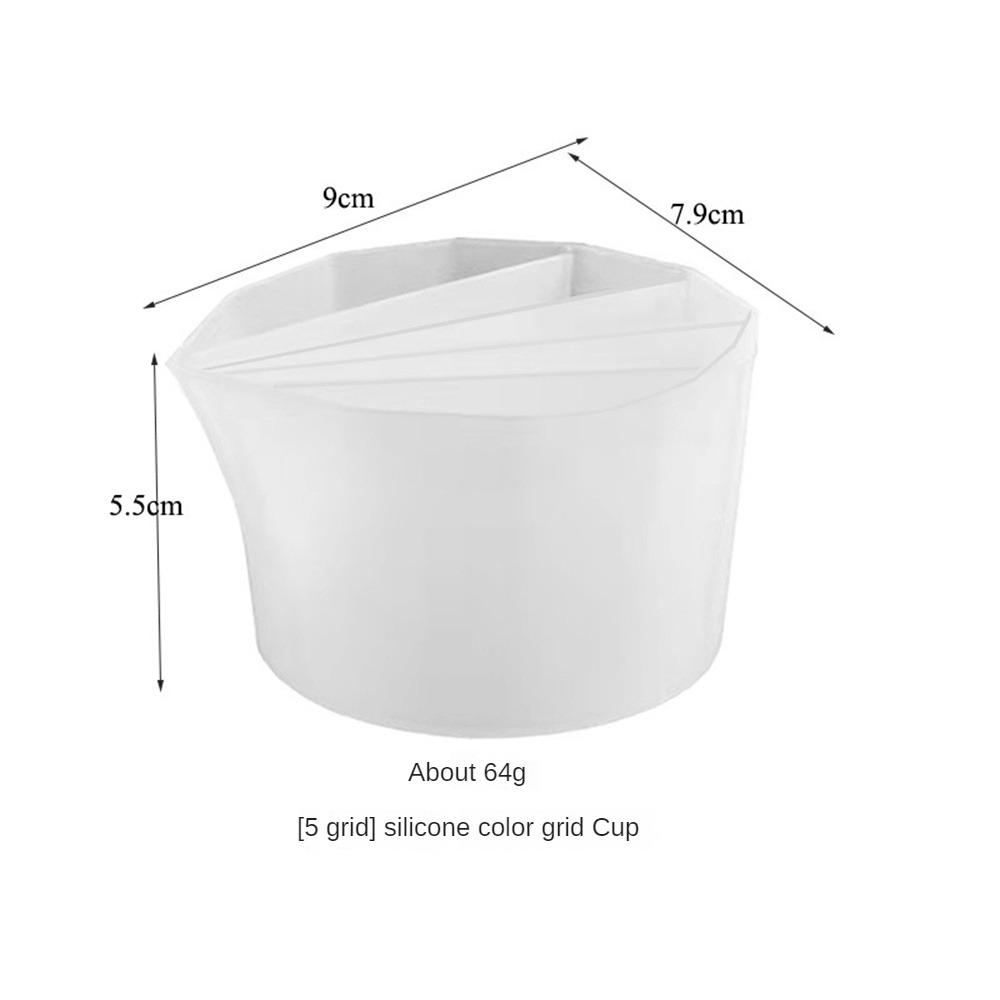 2/3/4/5 сеток силиконовая распределительная чашка для заливки разделенная чашка для смешивания цветов смолы эпоксидная смола акриловая краска инструмент для изготовления поделок
