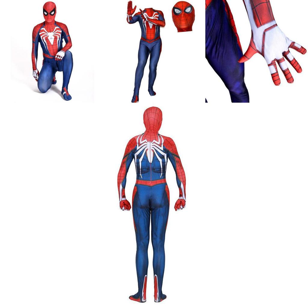Костюм для косплея Человека-паука от Insomniac для PS4, 3D-принт, взрослый детский костюм Спайди зентай с изысканным исполнением и дышащим материалом лайкра