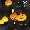 3D Тыква Хэллоуин Гирлянда с 10/20 светодиодами - Работающие от батареек декоративные сказочные огни для атмосферы Хэллоуин-вечеринки
