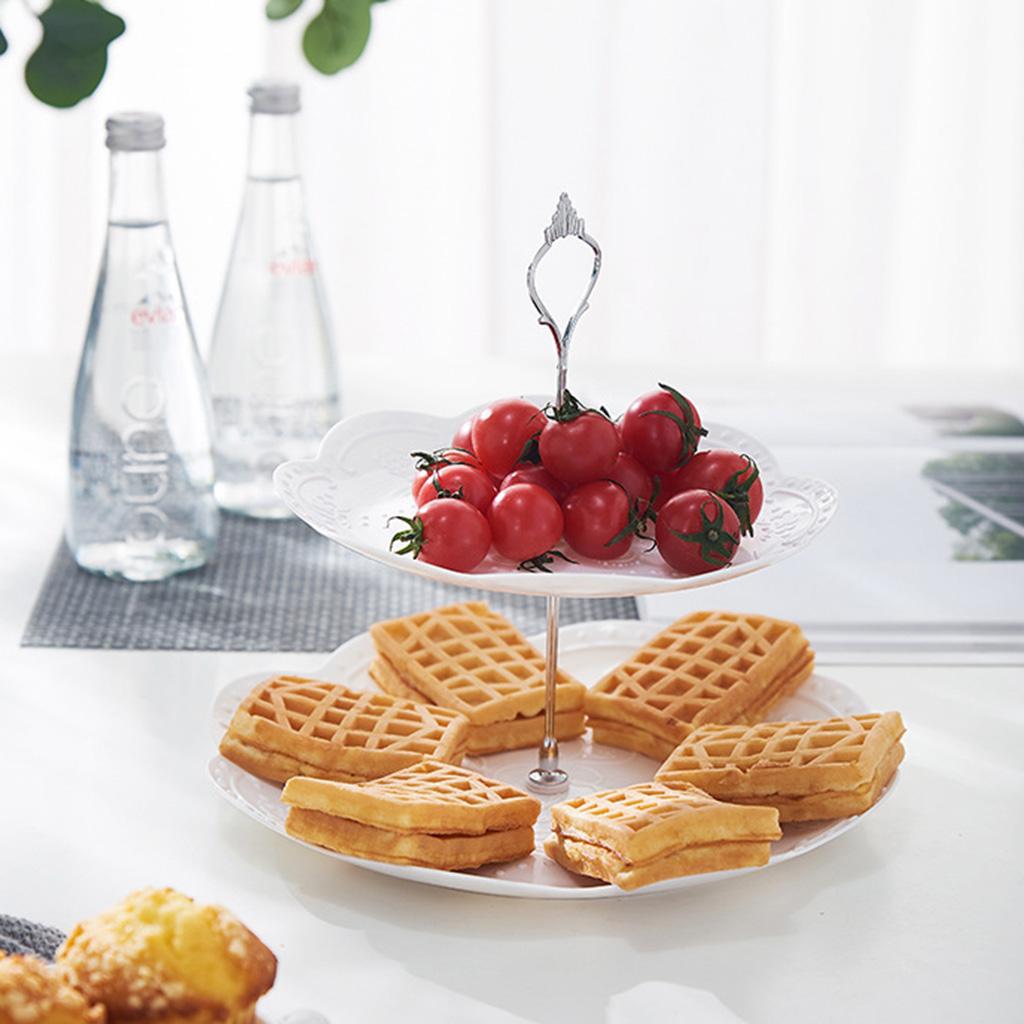 Cake Stand 3 Tier Pastry Cupcake Fruit Plate Dessert Snack Nut Dried Fruit Holder for Home Festival Party Fruit Food