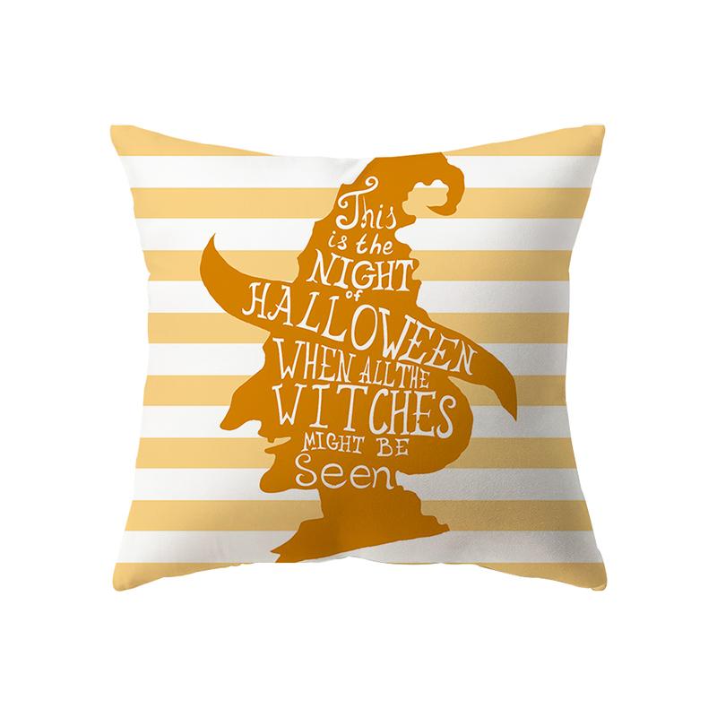 Хэллоуин тема ведьма тыква принт узор наволочка дома гостиная диван украшения квадратная полиэстеровая подушка наволочка