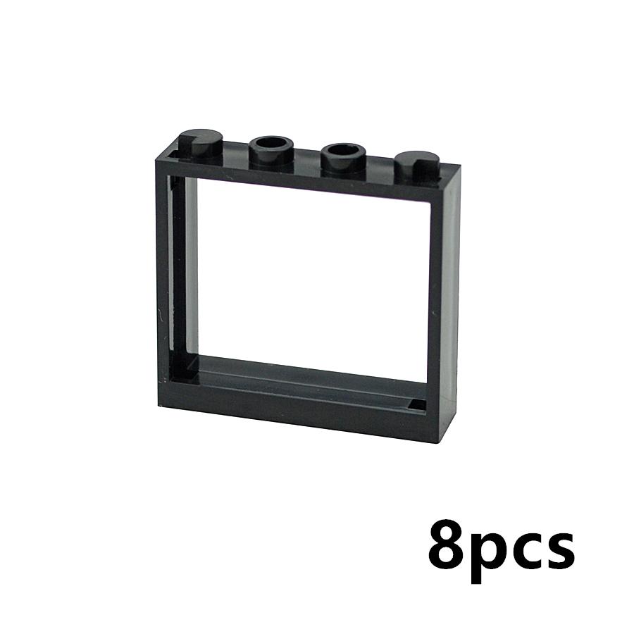 City Window Building Up Cubes Custom Build House Door Frame Glass Bricks Parts Fits 60594 60616 60621 60596 MOC Educational Tool Parts Fo