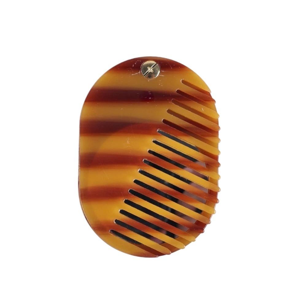 Scalp Massage 2-in-1 Comb Mirror Anti-Static Acetate Makeup Mirror Folding Hair Brush Student Use