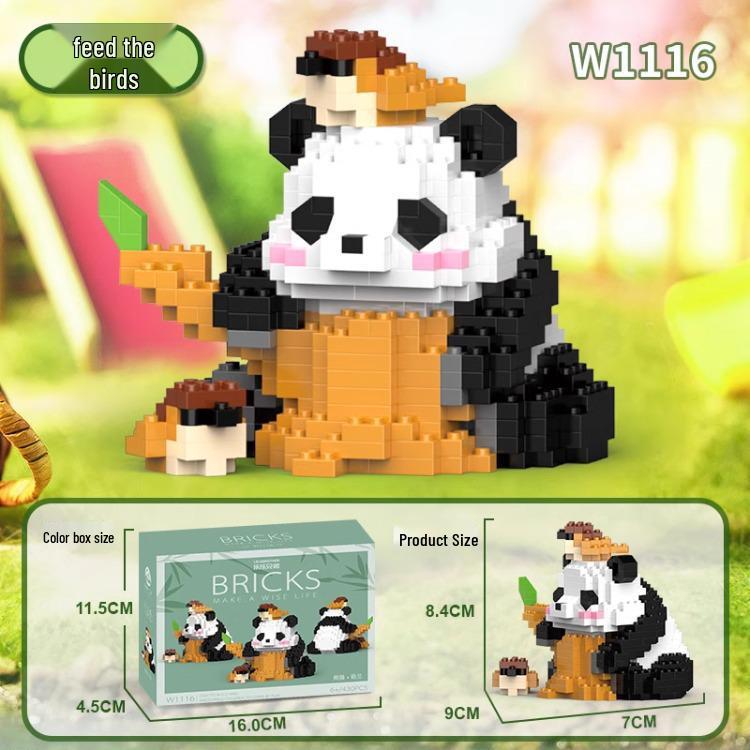 Совместимые с LEGO микро-кирпичики кофейни «Панда»: Развивающий конструктор для детей