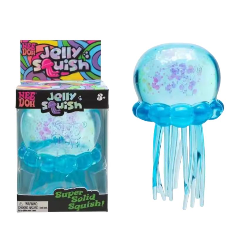 Assorted Color Needoh Jellyfish Fuzz Ball Squishy  Cute Jellyfish Design Stress Relief Relax Play Fun Toy Gift