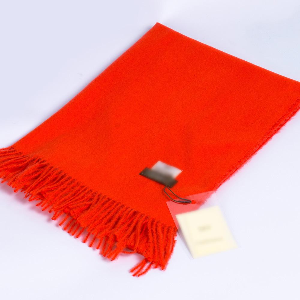 Thickened Solid Color Double Sided Imitation Cashmere Scarf Autumn and Winter Atmosphere Women's High End Versatile Men's Scarf Warm Shawl