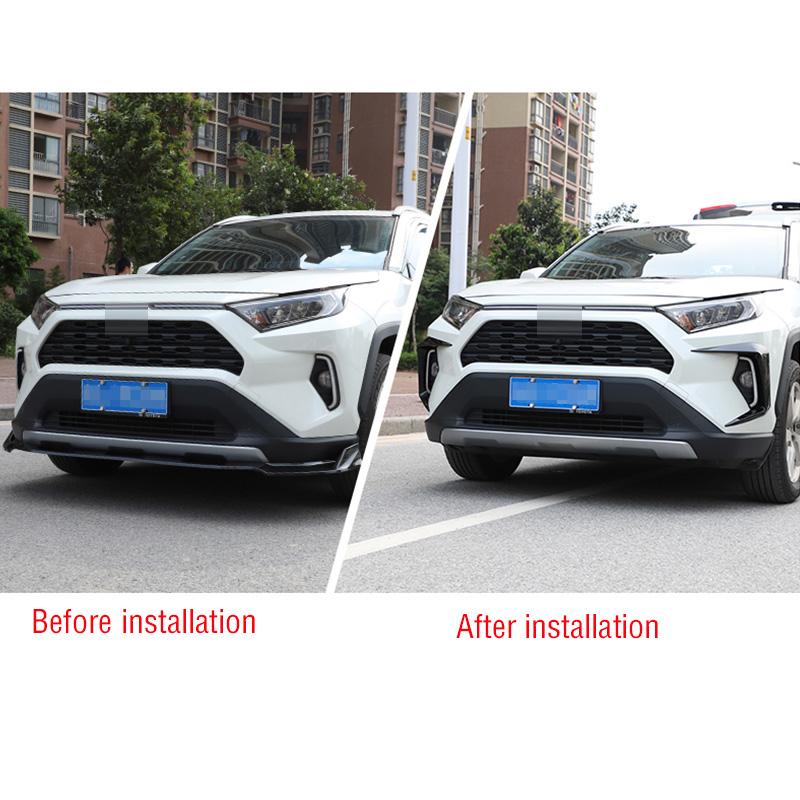 2 шт. для Toyota RAV4 автомобильный передний бампер противотуманная фара рамка крышка дневные ходовые огни отделка крышка брови капот