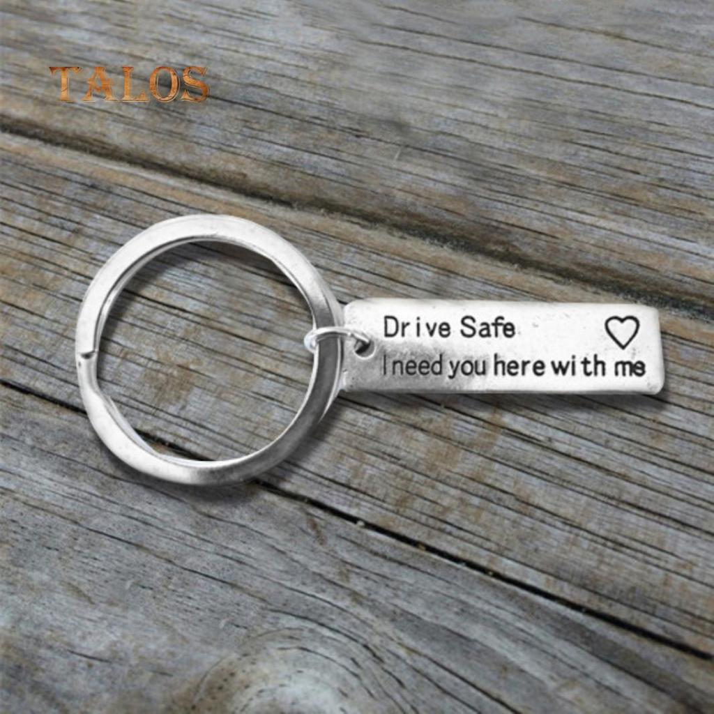 Брелок-подвеска с надписью 'Drive Safe' Брелок для ключей автомобиля Кольцо для ключей Подарок для пары Любовников Подвеска-безделушка