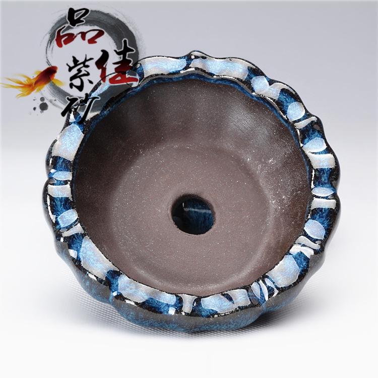 Yixing Zisha Mini Ceramic Succulent Pot for Bonsai and Calamus Plants - Coarse Pottery for Desktop or Balcony.