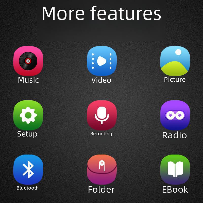 Полноэкранный Bluetooth MP4/MP3 портативный сенсорный музыкальный плеер для студентов