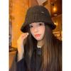 Вязаная шляпа рыбака для женщин Ретро осенне-зимняя шляпа с большим обхватом головы, чтобы подчеркнуть лицо Маленькая и универсальная шляпа-панама