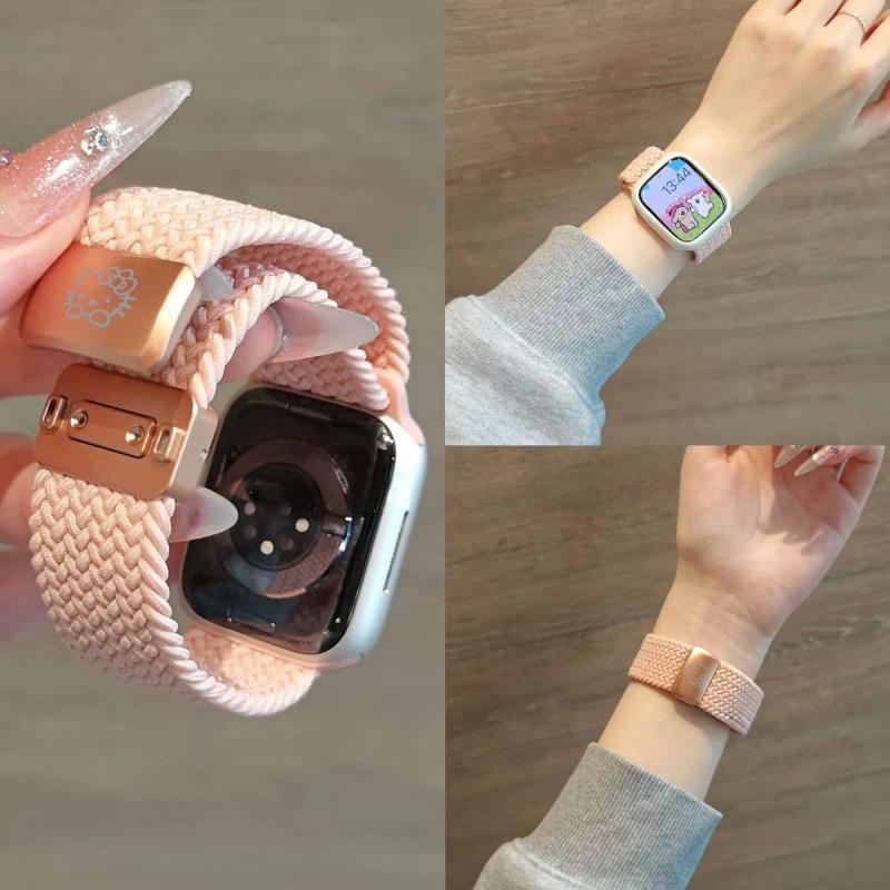 Магнитный плетеный ремешок для Apple Watch - Спортивный дизайн с кошкой