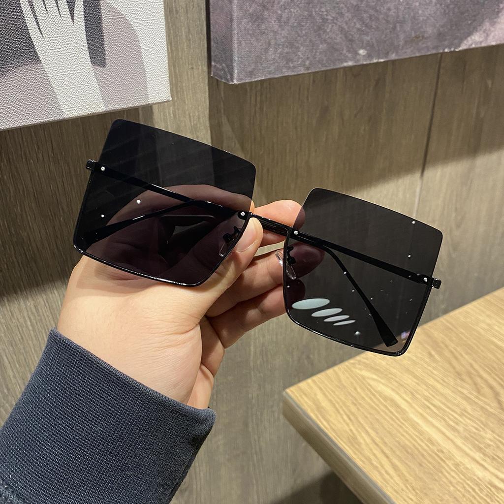 Creative Metal Frame Semi -Rimmed Uv400 Sunglasses For Women ,Streetwear Fashion Half Frame Men 'S Sunglasses Streetwear