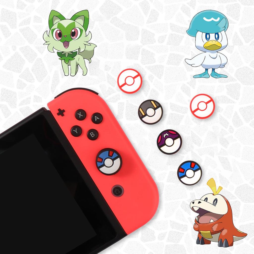 Nintendo Switch OLED Pokémon Scarlet & Violet Колпачки для джойстиков Poké Ball