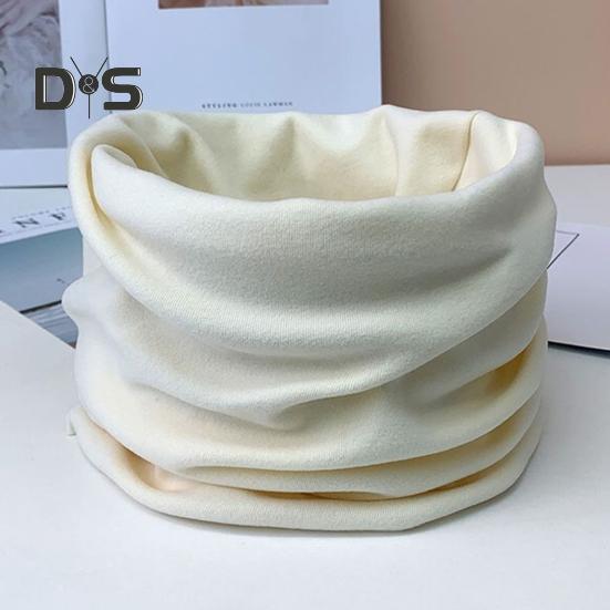 Men Women Thermal Scarf Thickened Double-Sided Velvet Lining Winter Dyeing Scarf Good Heating Insulation High Elasticity Scarf