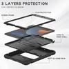 Coque pour iPad 10,2" - Protection Intégrale - Antichoc - Support Pliable - Noir - Silicone/PC