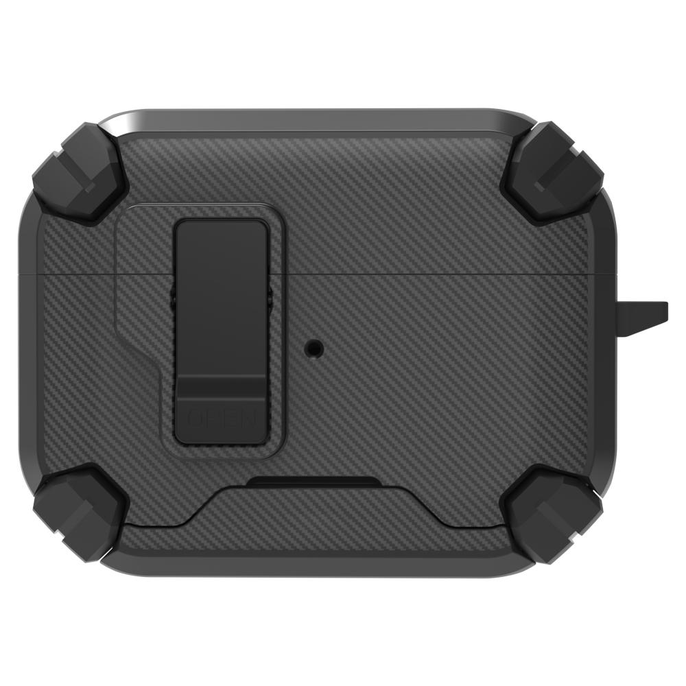 LeReach For Apple AirPods Pro 3 Мега Чехол Волокнистая Броня PC+TPU Магнитный Pop- Открывающийся Чехол для Наушников Защита Для AirPods 4