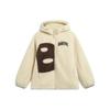Мужская флисовая куртка с капюшоном и принтом в виде букв Li Ning Badfive Series Fog-Khaki AFDT665-1