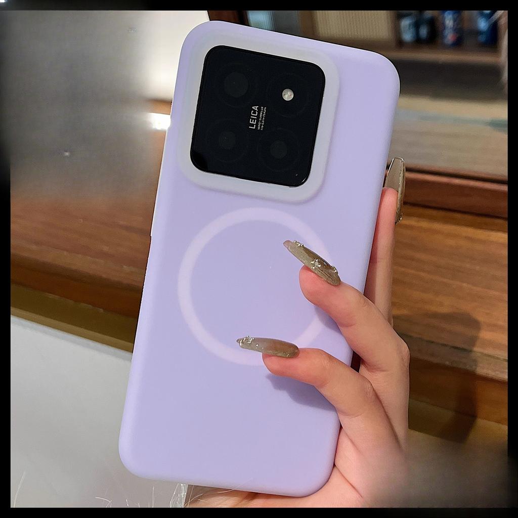 Подходит для Xiaomi 15Ultra Желейный Магнитный Чехол для Телефона, Жидкий Силикон Redmi K80pro Противоударный M14 Защитный Чехол