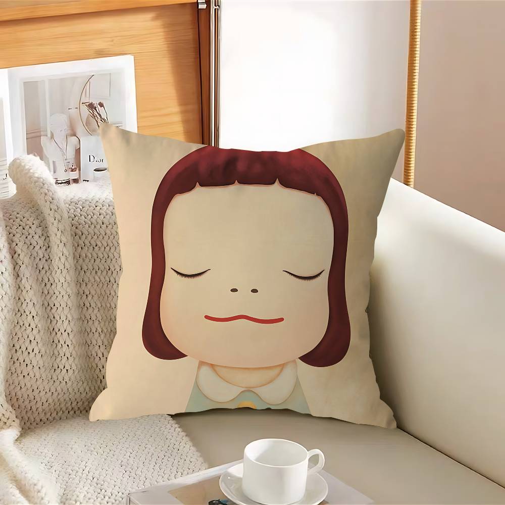 T-Tomo N-Nara Pillow Cushion Cover Pillowcase Living Room Sofa Home Decor Customized