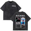 Singer Aitanas Ocana Fashion Printed Washed T Shirts Mens Women Vintage TShirts Summer Shortsleeved Aesthetic Casual Tshirts