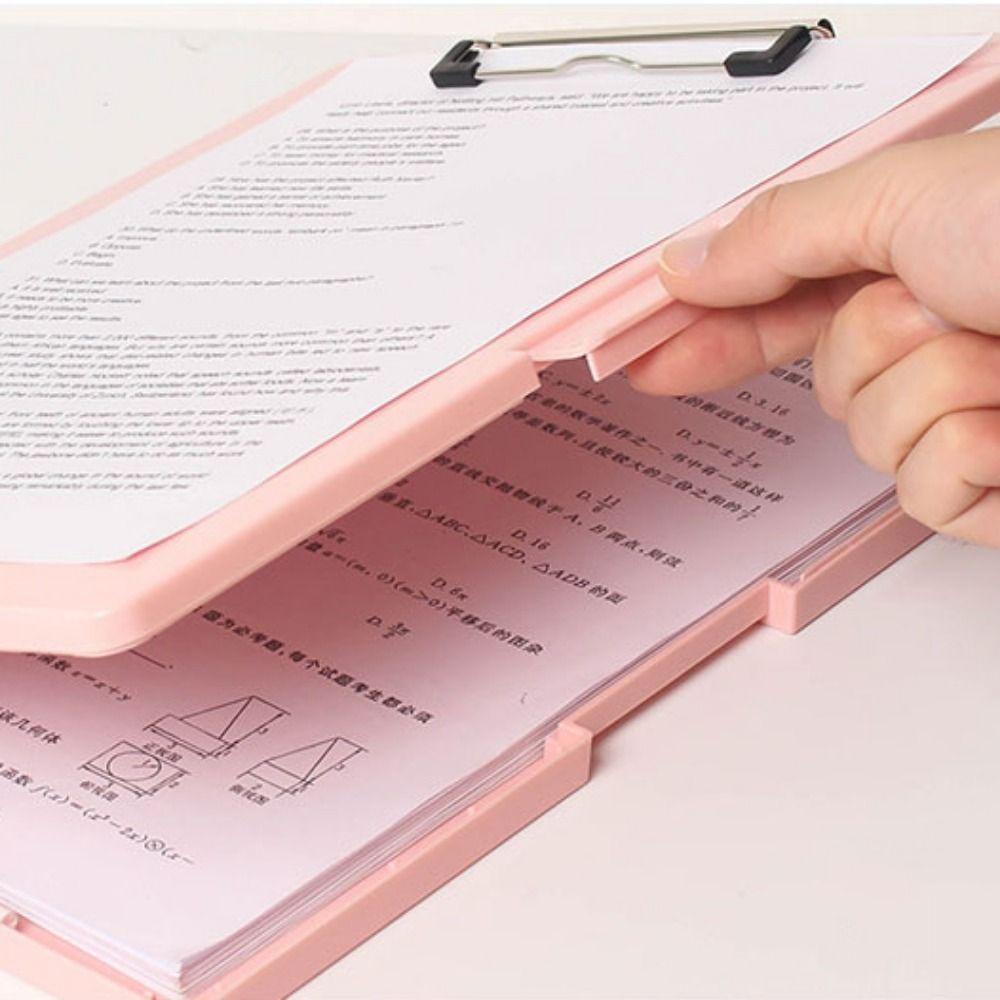 Candy Color A4 File Folder Side Opening Writing Board Book Pad Clamp Student Writing Pad Office