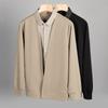 Осенняя новинка мужская поддельная рубашка из двух частей свитер кардиган повседневный деловой свитер свитер куртка мужская одежда